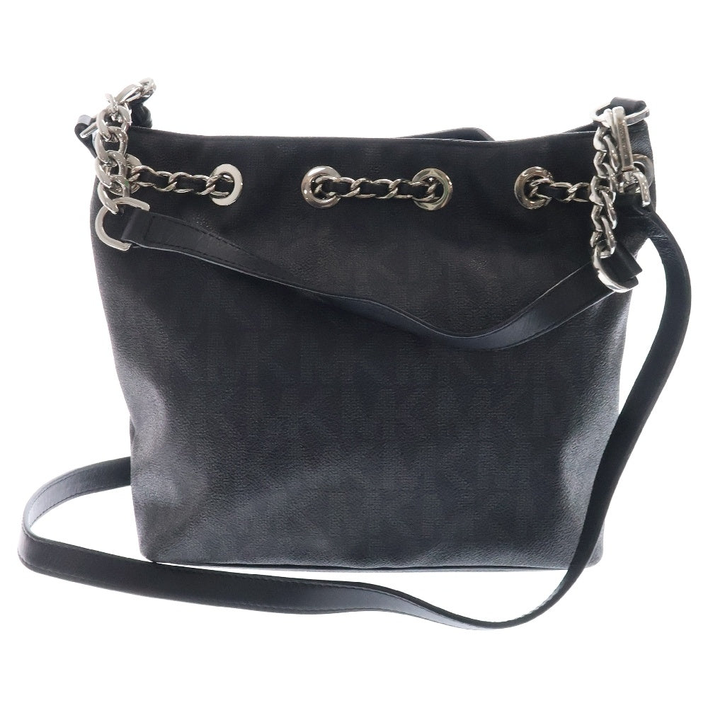 MICHAEL KORS(マイケルコース) シグネチャーロゴ チェーン ショルダーバッグ ブラック レディース 30H4SFKM2B