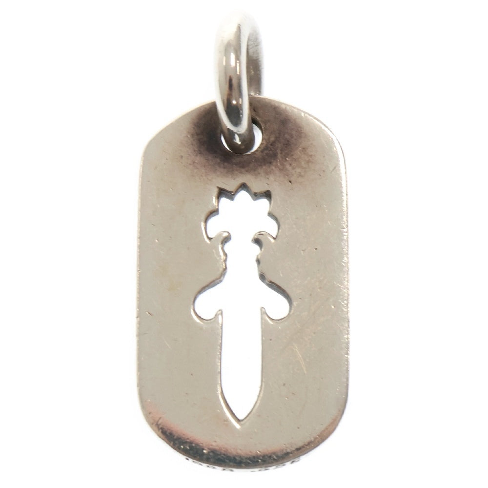 CHROME HEARTS(クロムハーツ) D TAG SML CO DAG カットアウト スモール ダガー ドッグタグ ペンダント ネックレストップ ペンダント ボールチェーンセット シルバー