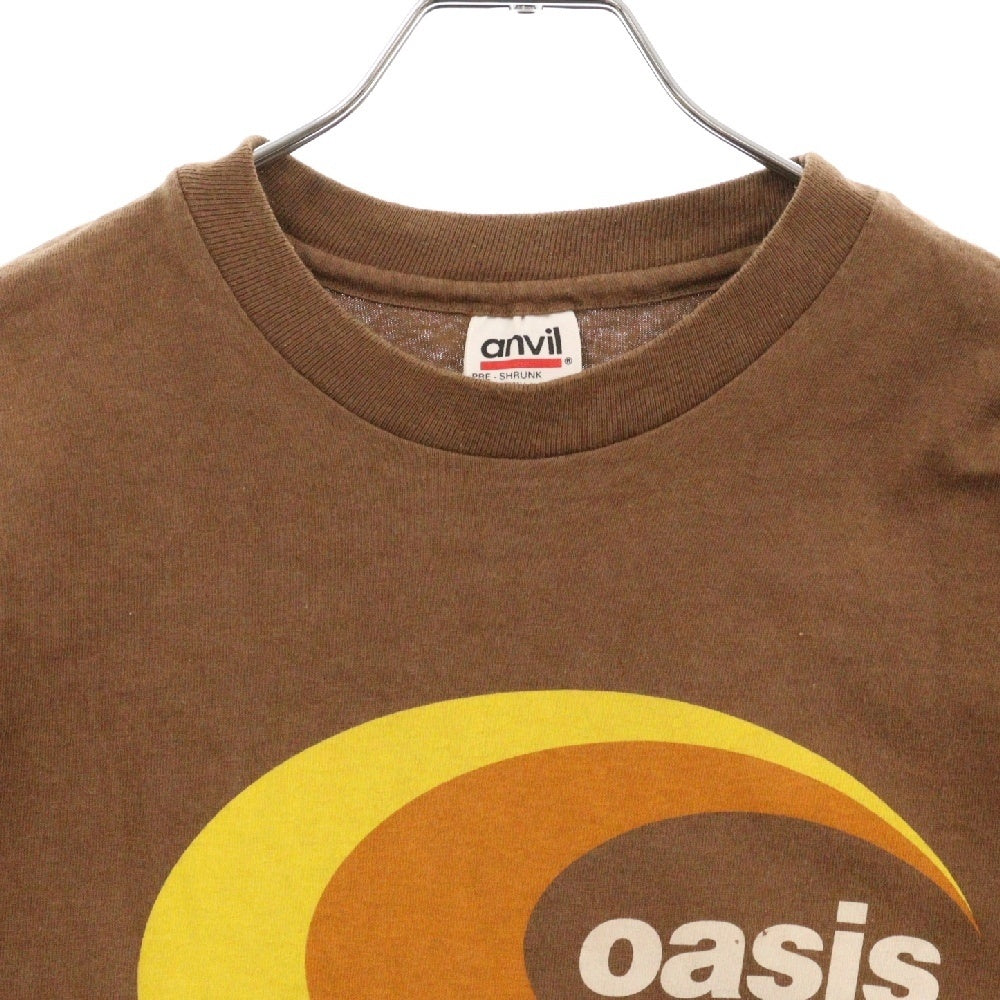 VINTAGE(ヴィンテージ) 90s OASIS D'YOU KNOW WHAT I MEAN オアシス プリント 半袖Tシャツ カットソー ブラウン