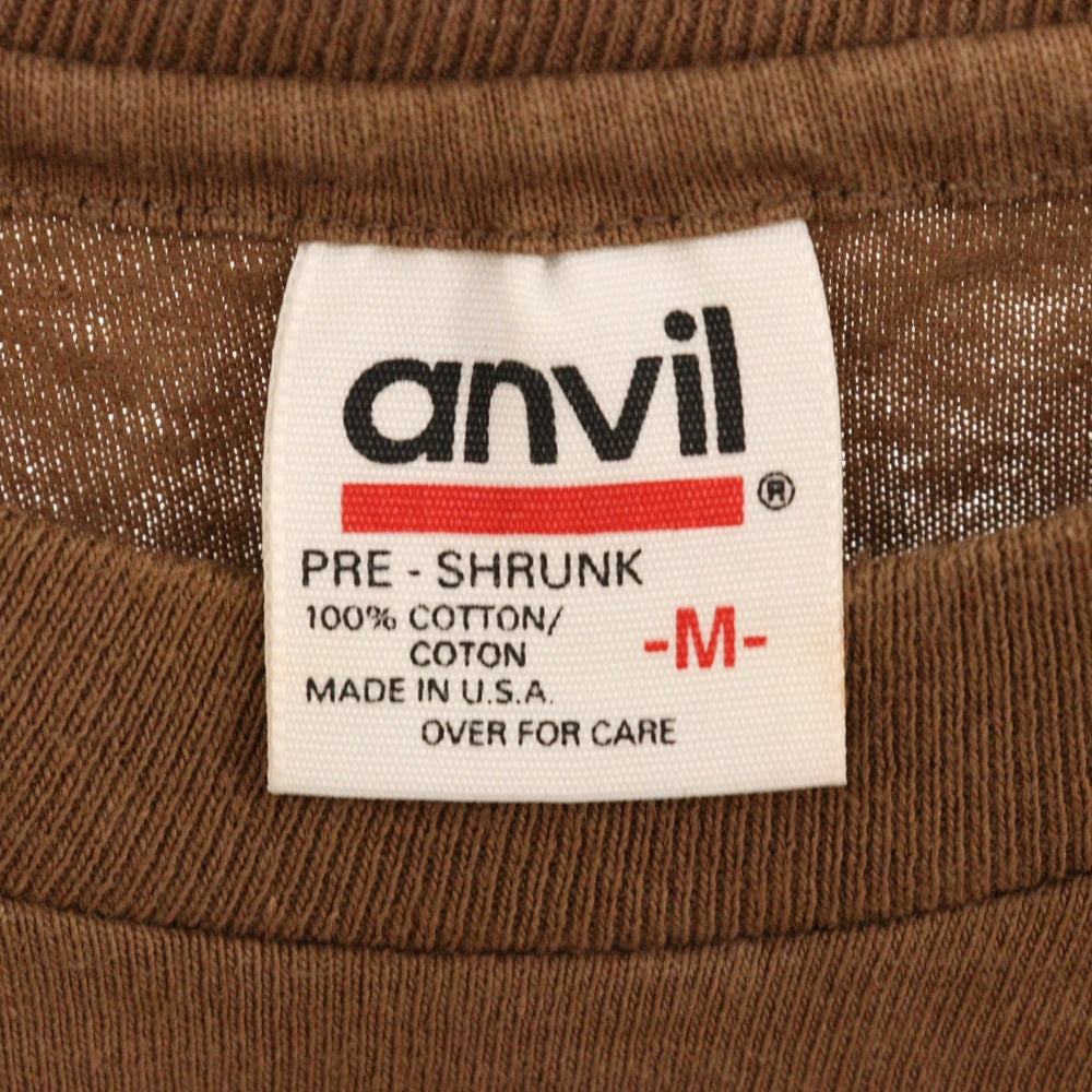 VINTAGE(ヴィンテージ) 90s OASIS D'YOU KNOW WHAT I MEAN オアシス プリント 半袖Tシャツ カットソー ブラウン