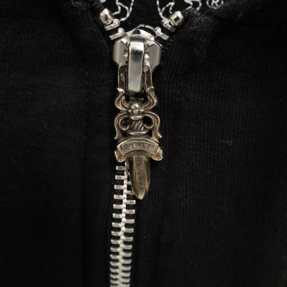 CHROME HEARTS(クロムハーツ) ×ドーバーストリートマーケット バックホースシュープリント スウェット ダガージップアップパーカー ブラック