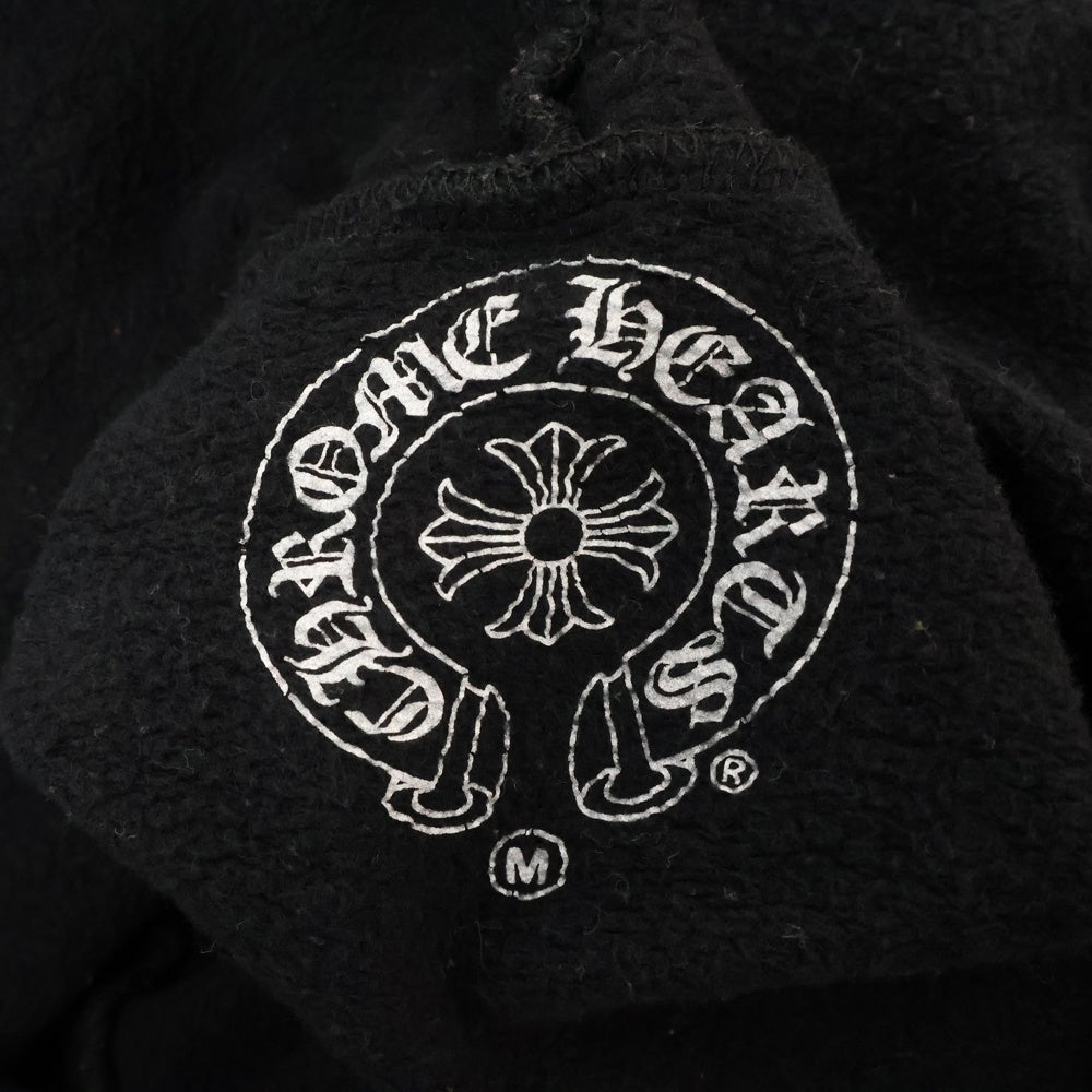 CHROME HEARTS(クロムハーツ) ×ドーバーストリートマーケット バックホースシュープリント スウェット ダガージップアップパーカー ブラック