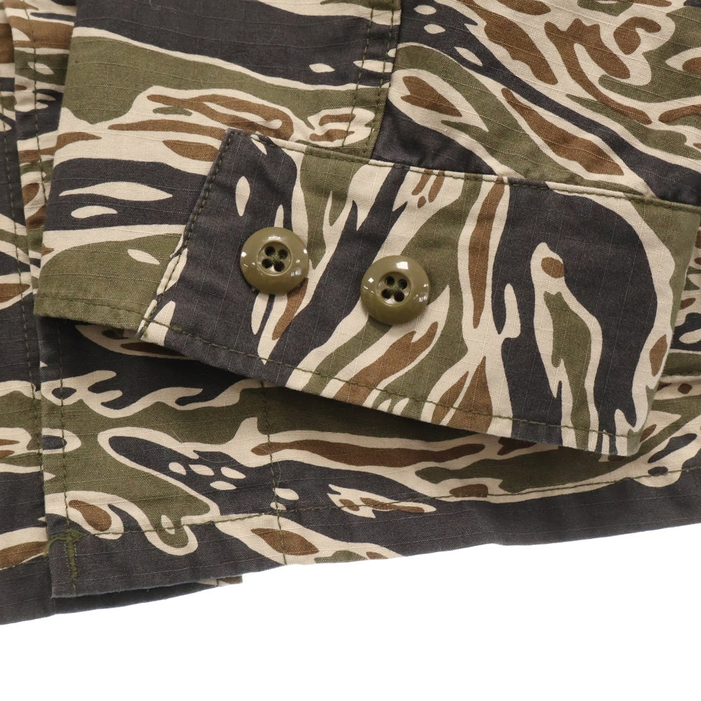 WACKO MARIA(ワコマリア) 25SS TIGER CAMO FATIGUE JACKET( TYPE-2 ) タイガーカモ 迷彩総柄 バックロゴプリント ファティーグ ジャケット カーキ 25SS-WMO-ML08