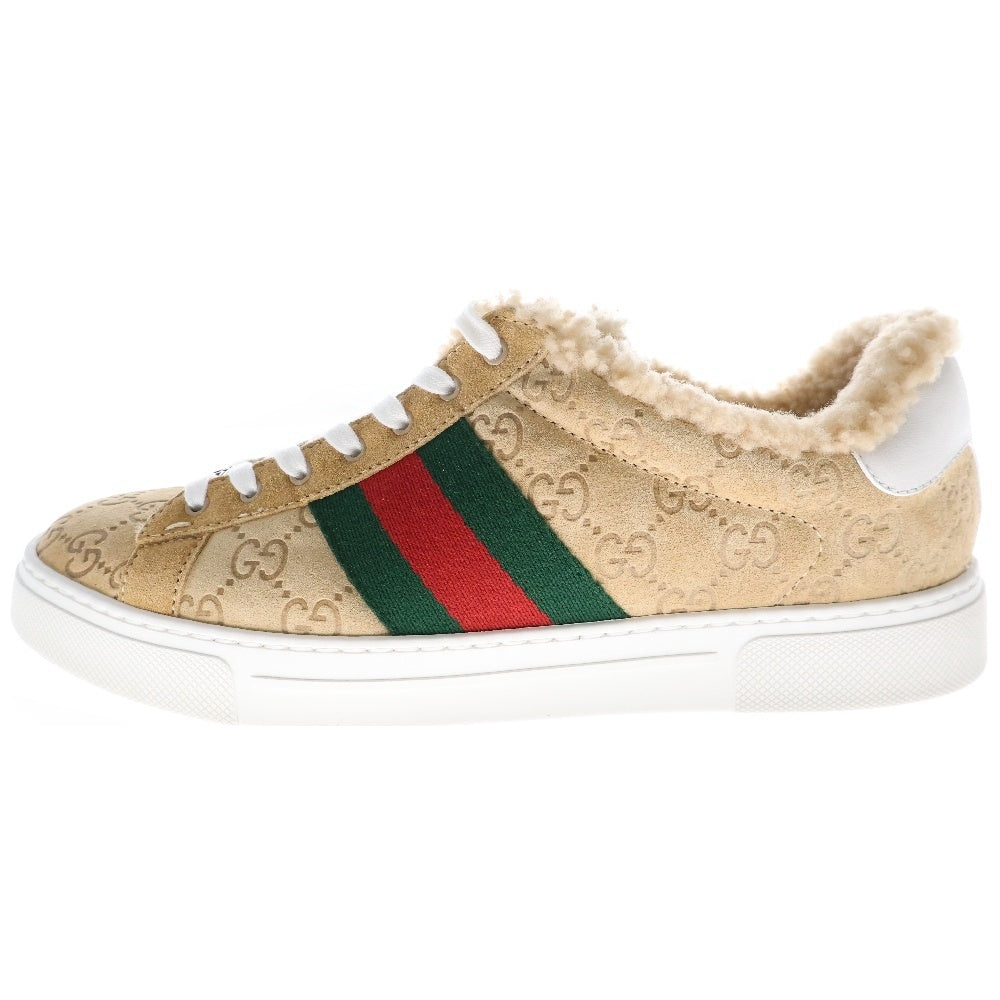 GUCCI(グッチ) Camel Suede Ace Sneakers キャメル スエード エース ローカット スニーカー ブラウン 798562 AADUT