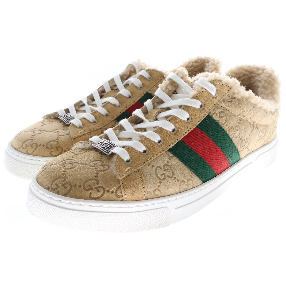 GUCCI(グッチ) Camel Suede Ace Sneakers キャメル スエード エース ローカット スニーカー ブラウン 798562 AADUT