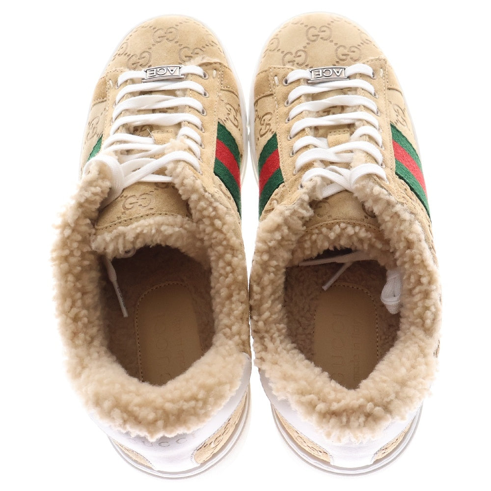 GUCCI(グッチ) Camel Suede Ace Sneakers キャメル スエード エース ローカット スニーカー ブラウン 798562 AADUT