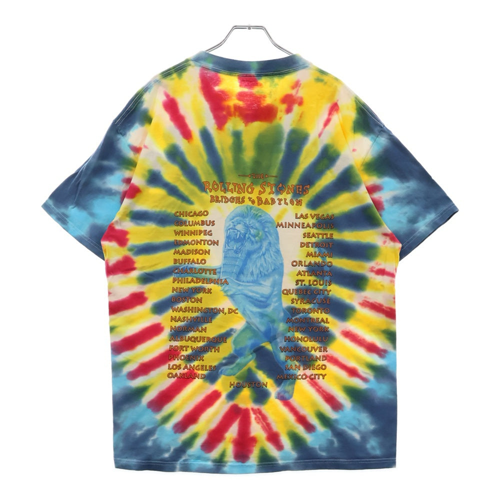 VINTAGE(ヴィンテージ) 90S VINTAGE THE ROLLING STONES 1998 BRIDGES TO BABYLON ヴィンテージ ローリングストーンズ ブリッジズ トゥ バビロン Leeタグ タイダイ染め 半袖Tシャツ