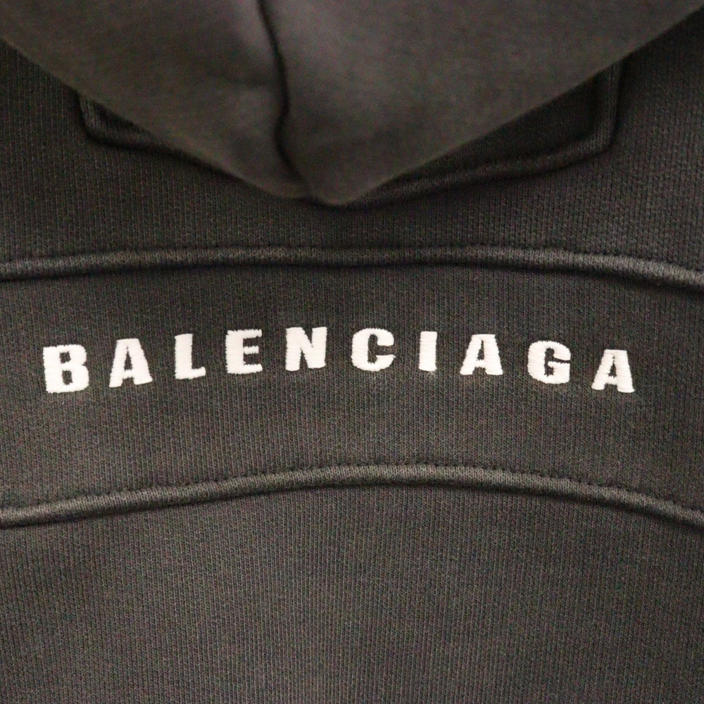 BALENCIAGA(バレンシアガ) UNITY SPORTS ICON BIKER ZIP-UP HOODIE ユニティスポーツアイコンバイカージップアップフーディ パーカー グレー 790359 TQVM2