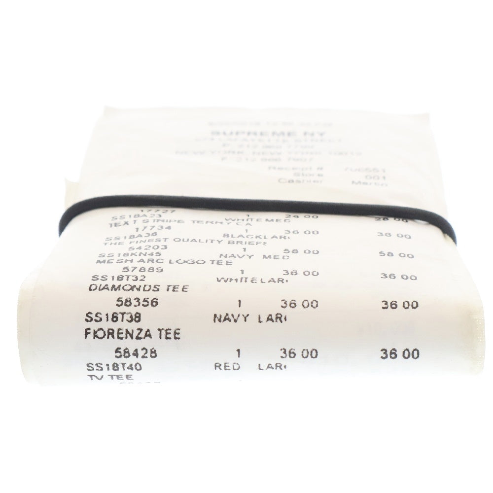 SUPREME(シュプリーム) 24SS ×MM6 Maison Margiela Receipt Wallet エムエムシックスメゾンマルジェラ レシート ウォレット 二つ折り財布 ブラック/ホワイト