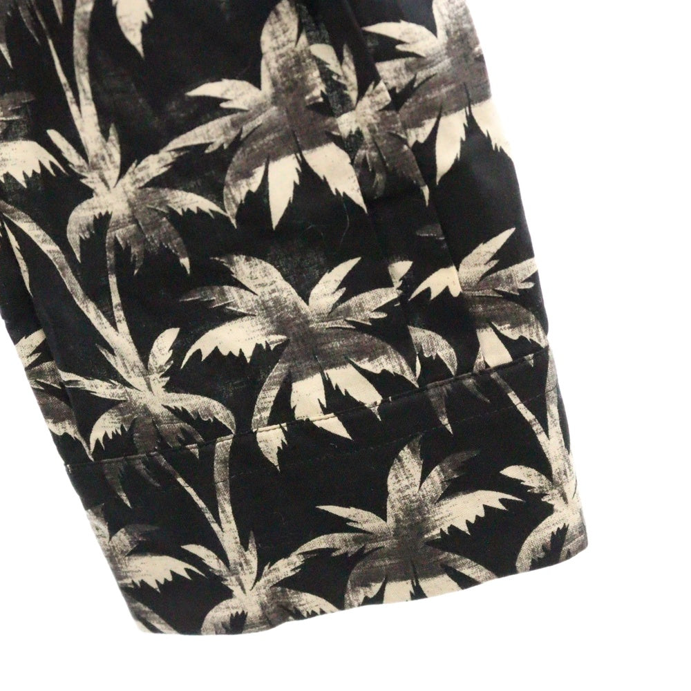 PS Paul Smith(ピーエスバイポールスミス) ヤシ柄 ロングスリーブ 長袖シャツ ブラック MK.163609