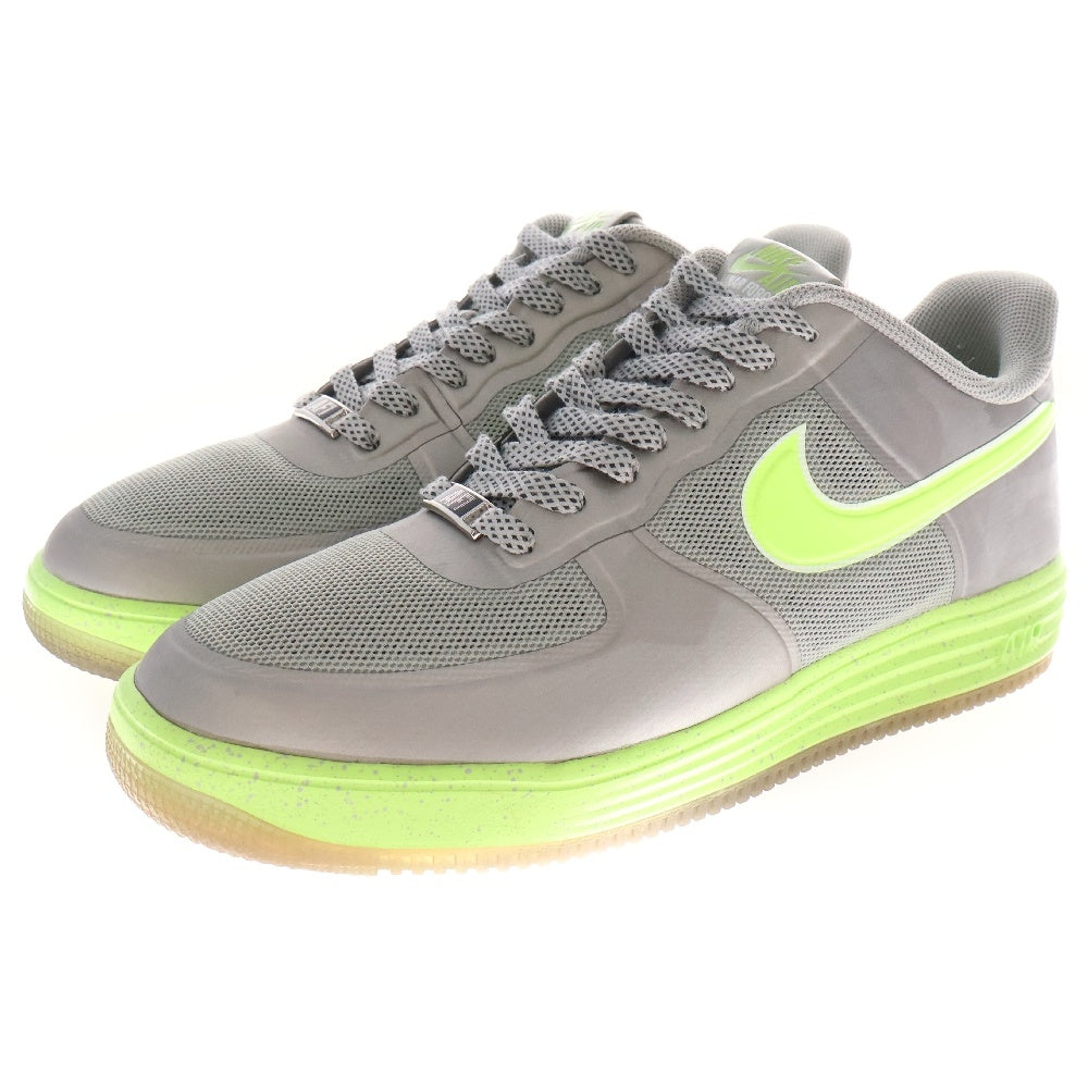 NIKE(ナイキ) 【観賞用 2012年製】 LUNAR FORCE 1 LOW FUSE ルナフォース 1 フューズ ローカットスニーカー シルバー/グリーン US9/27cm 555027-002