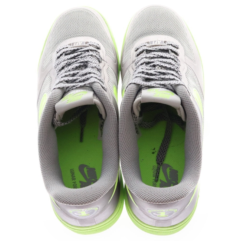 NIKE(ナイキ) 【観賞用 2012年製】 LUNAR FORCE 1 LOW FUSE ルナフォース 1 フューズ ローカットスニーカー シルバー/グリーン US9/27cm 555027-002