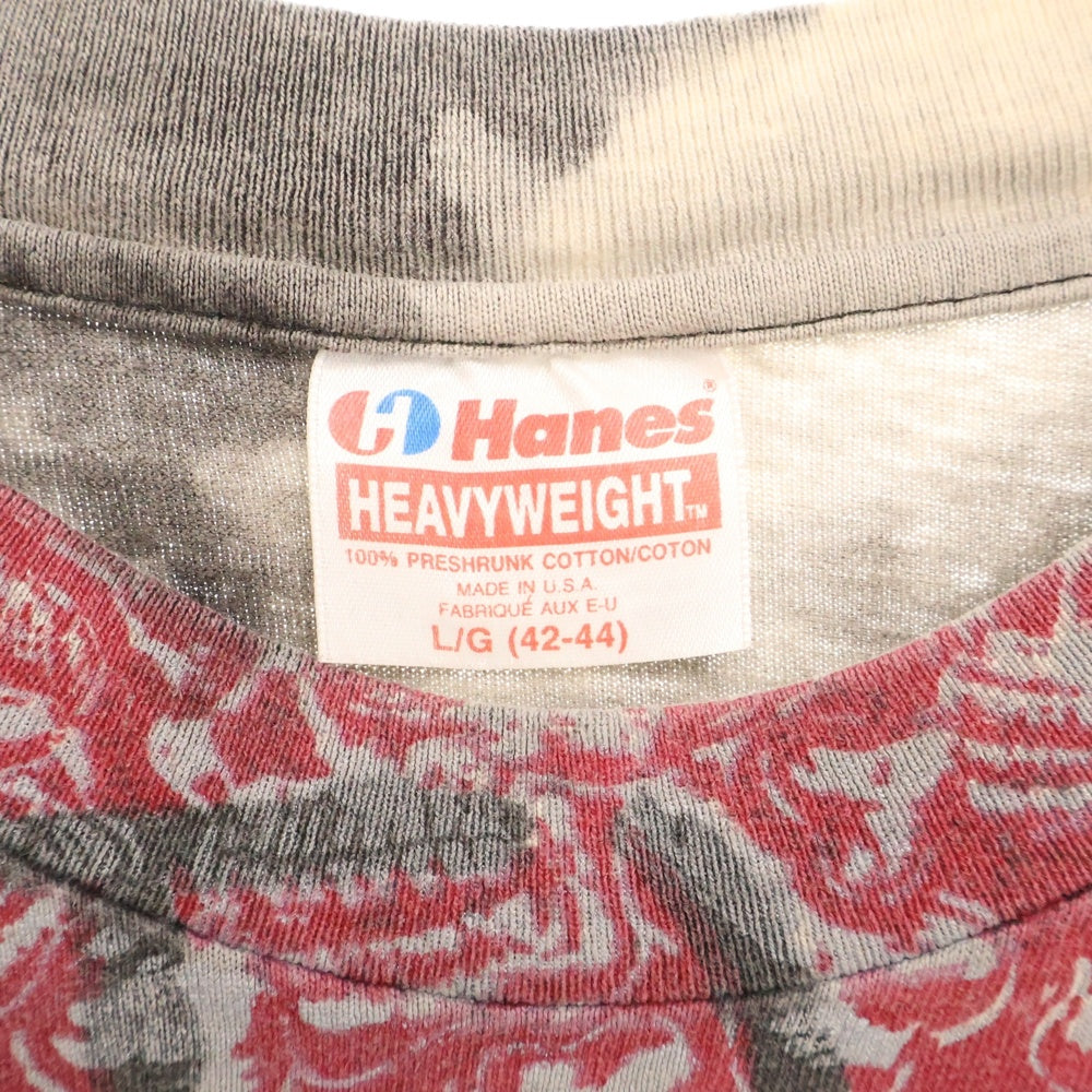 VINTAGE(ヴィンテージ) 80-90S VINTAGE Mosquitohead Hanes ヴィンテージ USA製 ヘインズボディ 乱暴者 WILD ONE クルーネック ムービー 半袖Tシャツ ブラック/グレー/レッド