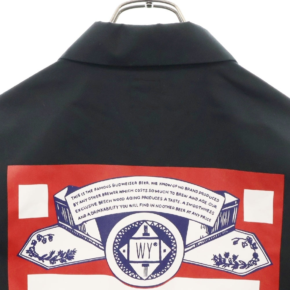 WASTED YOUTH(ウェイステッドユース) 23AW ×BUDWEISER JACKET バドワイザー 両面プリント ジャケット スウィングトップ ブラック