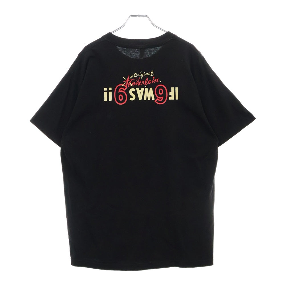 TENDERLOIN(テンダーロイン) 21SS TEE D.D ILL BLACK DDTシャツ 両面プリント 半袖カットソー ブラック