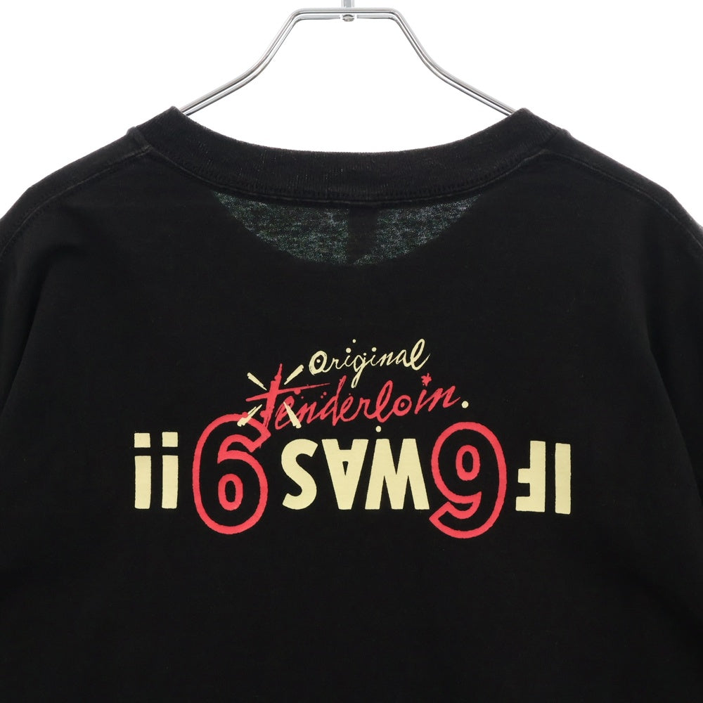 TENDERLOIN(テンダーロイン) 21SS TEE D.D ILL BLACK DDTシャツ 両面プリント 半袖カットソー ブラック