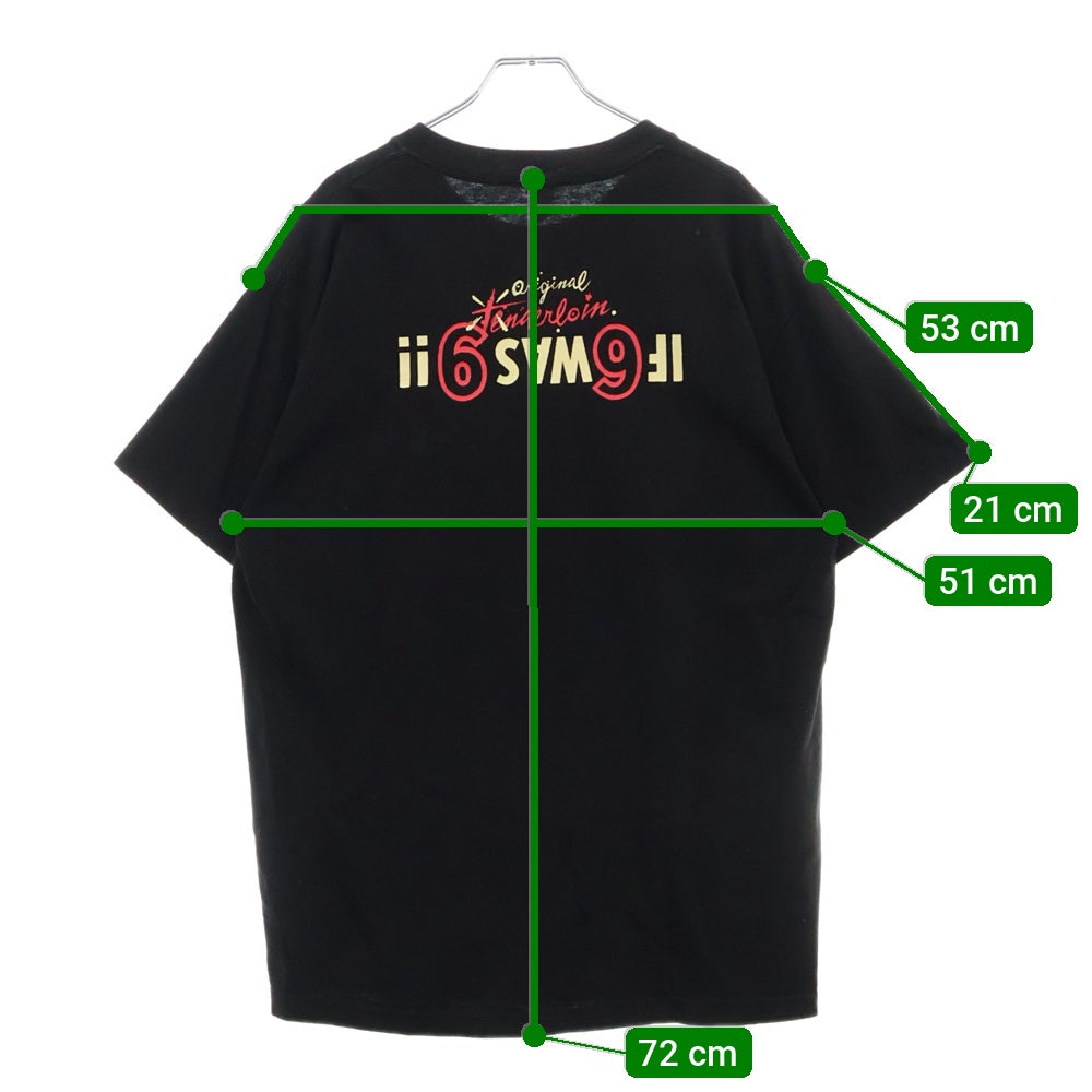 TENDERLOIN(テンダーロイン) 21SS TEE D.D ILL BLACK DDTシャツ 両面プリント 半袖カットソー ブラック