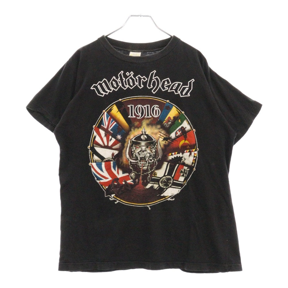 VINTAGE(ヴィンテージ) 90s Motorhead Lights Out Over Europe Tour 1991 モーターヘッド ツアープリント半袖Tシャツ ブラック カットソー
