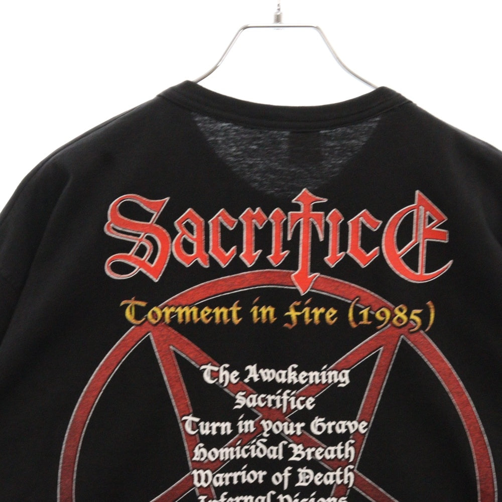 VINTAGE(ヴィンテージ) 90s SACRIFICE スカルロゴプリント半袖Tシャツ カットソー ブラック