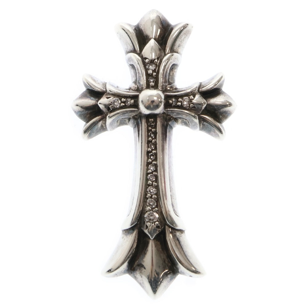 CHROME HEARTS(クロムハーツ) DBL CH CRS SML スモール ダブルCHクロスペンダントトップ PAVEダイヤ シルバー