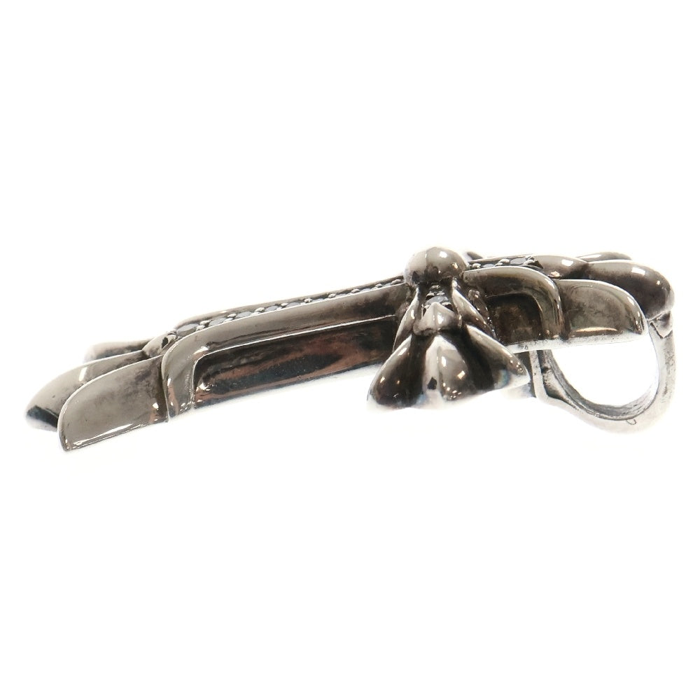 CHROME HEARTS(クロムハーツ) DBL CH CRS SML スモール ダブルCHクロスペンダントトップ PAVEダイヤ シルバー