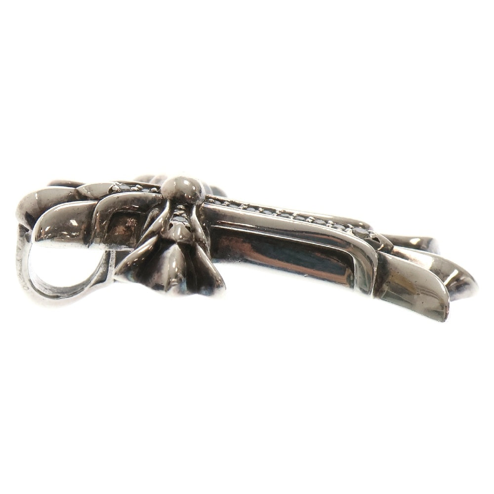 CHROME HEARTS(クロムハーツ) DBL CH CRS SML スモール ダブルCHクロスペンダントトップ PAVEダイヤ シルバー
