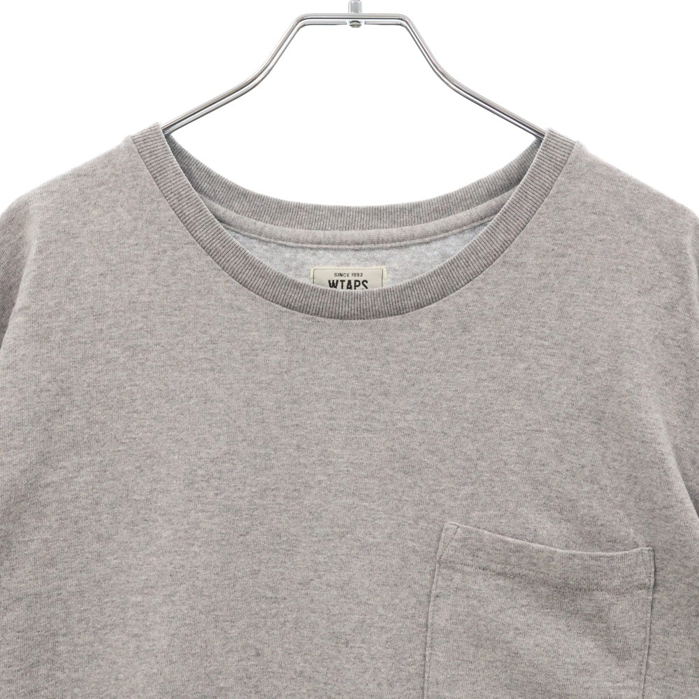 WTAPS(ダブルタップス) 17AW BLANK SS 01 TEE ブランク ポケット クルーネック半袖Tシャツ カットソー グレー 172ATDT-CSM01