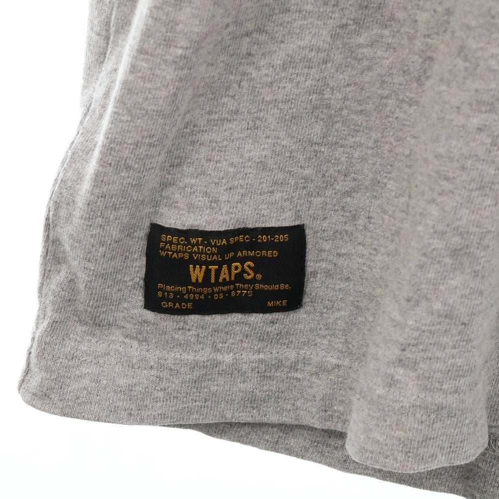 WTAPS(ダブルタップス) 17AW BLANK SS 01 TEE ブランク ポケット クルーネック半袖Tシャツ カットソー グレー 172ATDT-CSM01