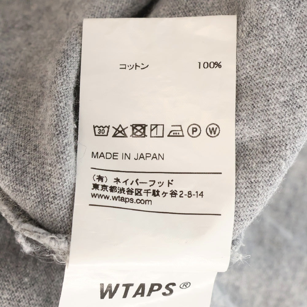 WTAPS(ダブルタップス) 17AW BLANK SS 01 TEE ブランク ポケット クルーネック半袖Tシャツ カットソー グレー 172ATDT-CSM01