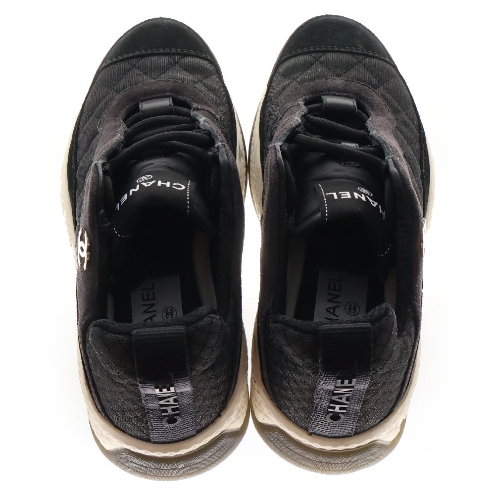 CHANEL(シャネル) Coco Mark Matrassse Fabric Sneakers ココマーク マトラッセ ファブリック ローカット スニーカー ブラック W G38290 レディース