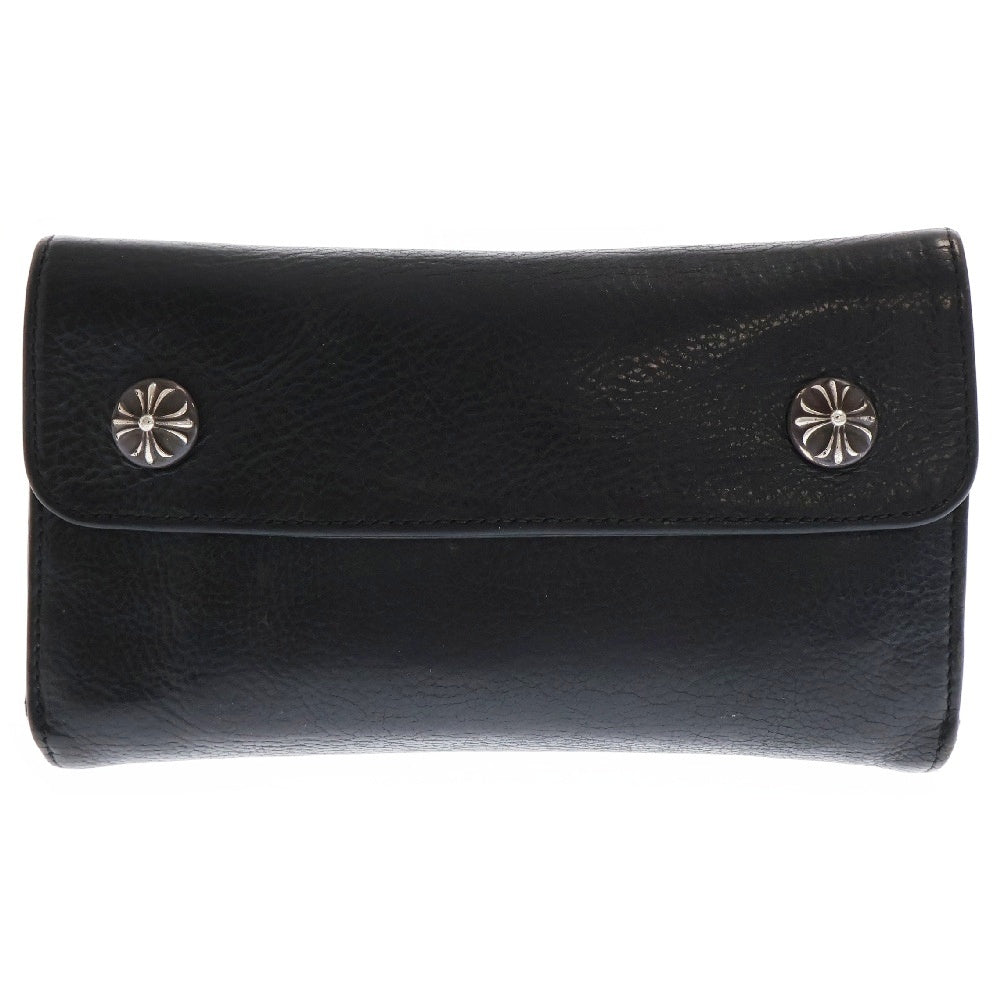 CHROME HEARTS(クロムハーツ) WAVE ウェーブ レザーウォレット 財布 ブラック BCA374
