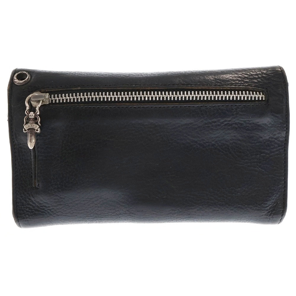 CHROME HEARTS(クロムハーツ) WAVE ウェーブ レザーウォレット 財布 ブラック BCA374