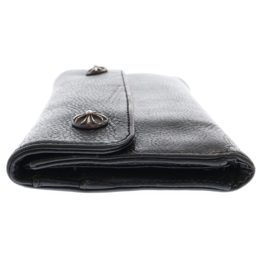 CHROME HEARTS(クロムハーツ) WAVE ウェーブ レザーウォレット 財布 ブラック BCA374