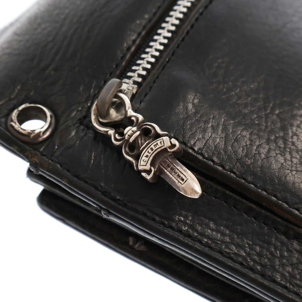 CHROME HEARTS(クロムハーツ) WAVE ウェーブ レザーウォレット 財布 ブラック BCA374