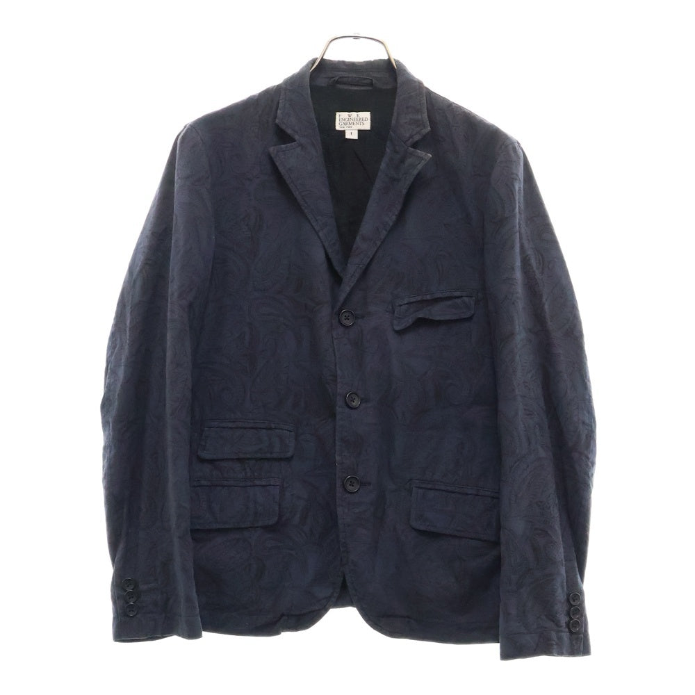 Engineered Garments(エンジニアド ガーメンツ) 3B ペイズリー総柄 テーラードジャケット ネイビー