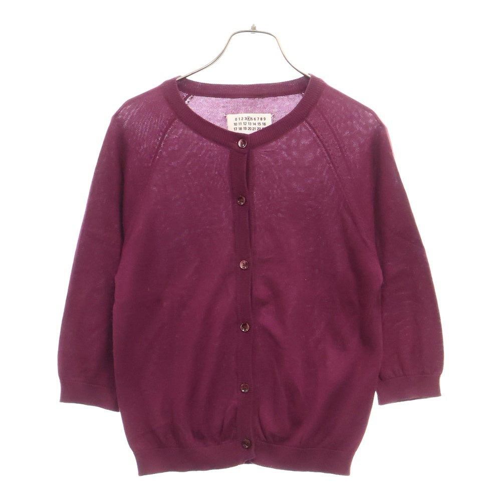 Maison Margiela(メゾンマルジェラ) 07SS ここのえタグ コットン ニット カーディガン レディース パープル