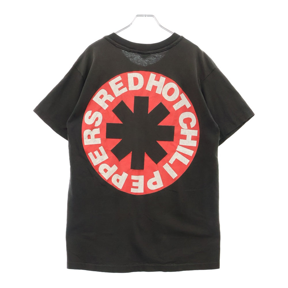 VINTAGE(ヴィンテージ) 90S VINTAGE RED HOT CHILI PEPPERS PICASSO GIANT レッドホットチリペッパーズ ピカソ USA製 両面プリント 裾シングル 半袖Tシャツ カットソー ブラック