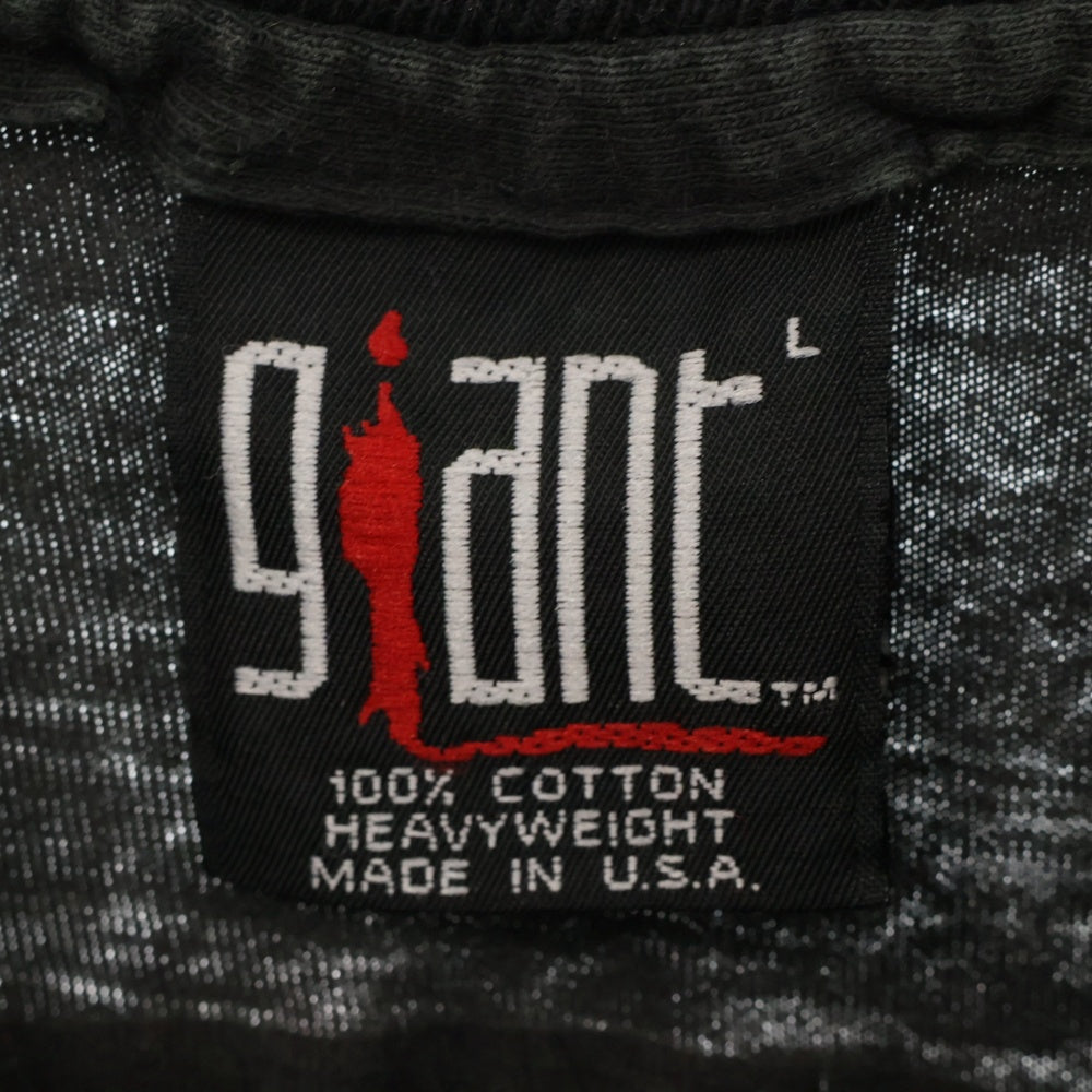 VINTAGE(ヴィンテージ) 90S VINTAGE RED HOT CHILI PEPPERS PICASSO GIANT レッドホットチリペッパーズ ピカソ USA製 両面プリント 裾シングル 半袖Tシャツ カットソー ブラック