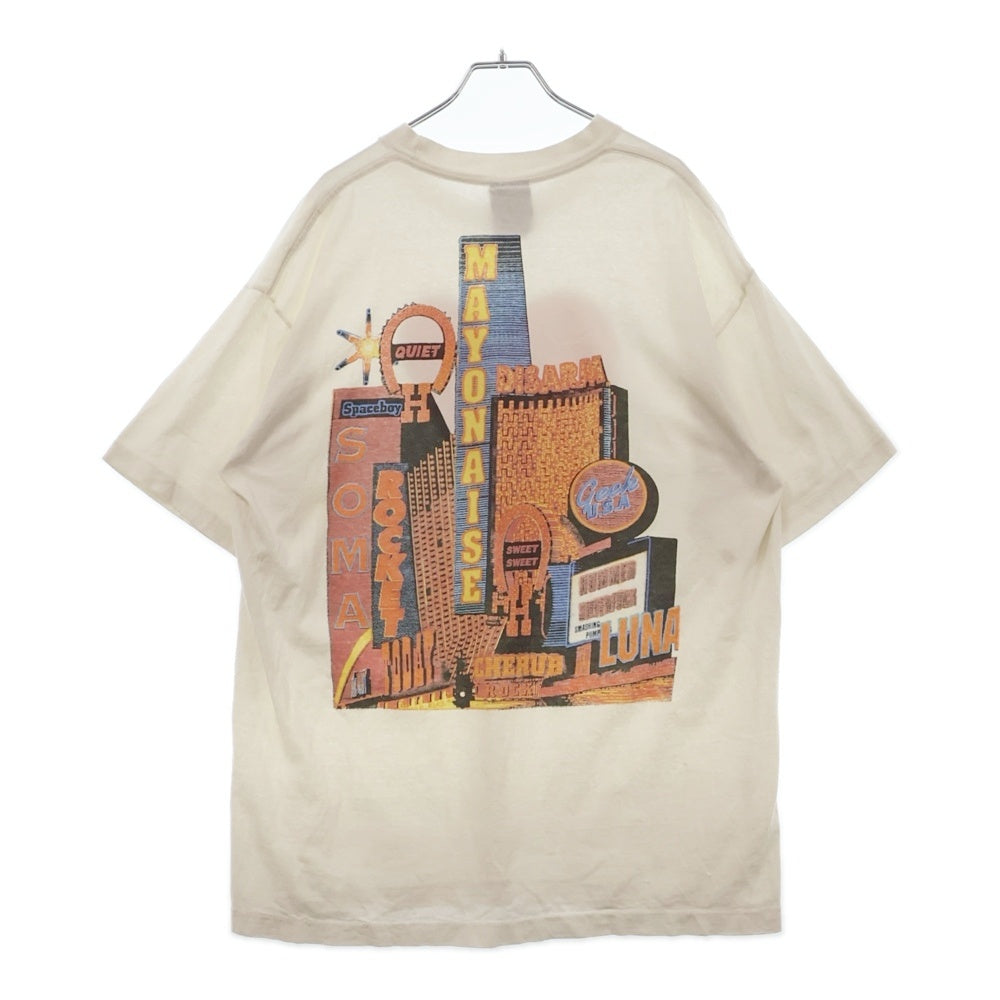 VINTAGE(ヴィンテージ) 90S VINTAGE THE SMASHING PUMPKINS SP HEART RED USA製 両面グラフィックプリント 裾シングル クルーネック 半袖Tシャツ カットソー ホワイト