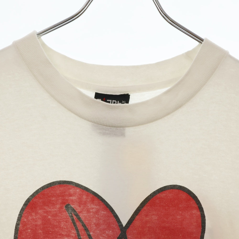 VINTAGE(ヴィンテージ) 90S VINTAGE THE SMASHING PUMPKINS SP HEART RED USA製 両面グラフィックプリント 裾シングル クルーネック 半袖Tシャツ カットソー ホワイト
