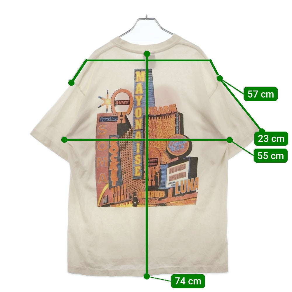 VINTAGE(ヴィンテージ) 90S VINTAGE THE SMASHING PUMPKINS SP HEART RED USA製 両面グラフィックプリント 裾シングル クルーネック 半袖Tシャツ カットソー ホワイト