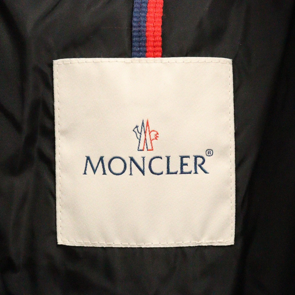 MONCLER(モンクレール) 15AW GENEVRIETTE ジュヌブリエッテ ファーフード ナイロン ジップアップ ダウンジャケット コート レディース A20934982025 ブラック