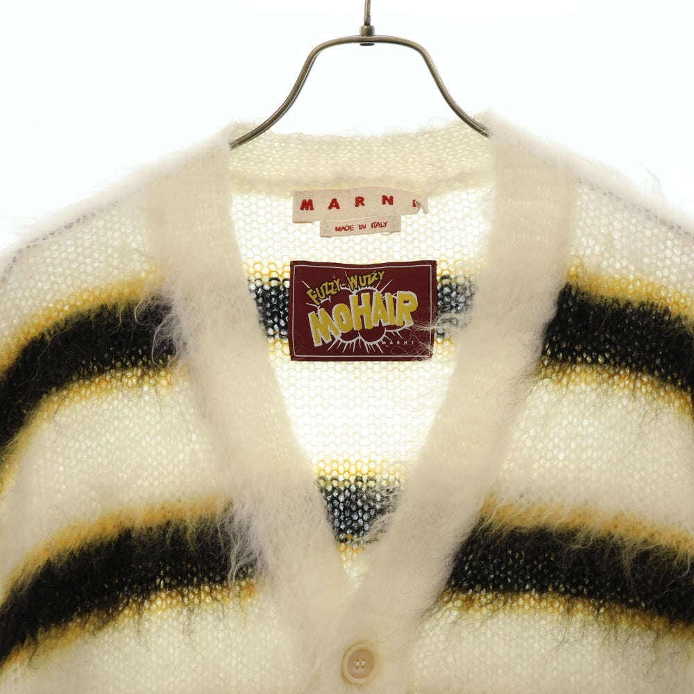 MARNI(マルニ) 22AW MOHAIR AND WOOL BLEND CARDIGAN モヘアニット ボーダーカーディガン マルチカラー CDMG0051Q3 UFU116
