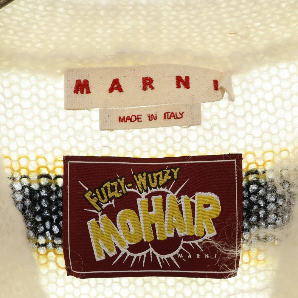 MARNI(マルニ) 22AW MOHAIR AND WOOL BLEND CARDIGAN モヘアニット ボーダーカーディガン マルチカラー CDMG0051Q3 UFU116