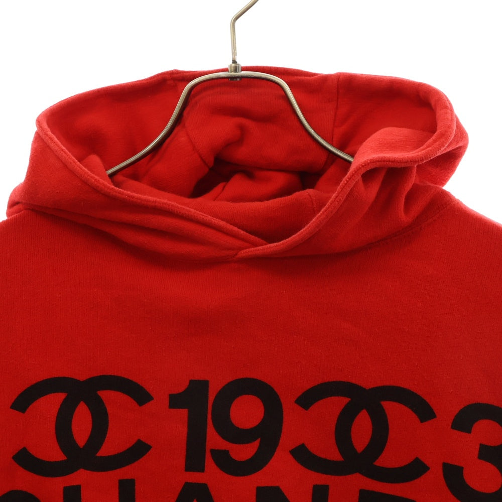 CHANEL(シャネル) 80S VINTAGE Logo Print Sweat Hoodie SAISON 1 ロゴプリント プルオーバースウェットパーカー ヴィンテージ フーディ レッド 26432