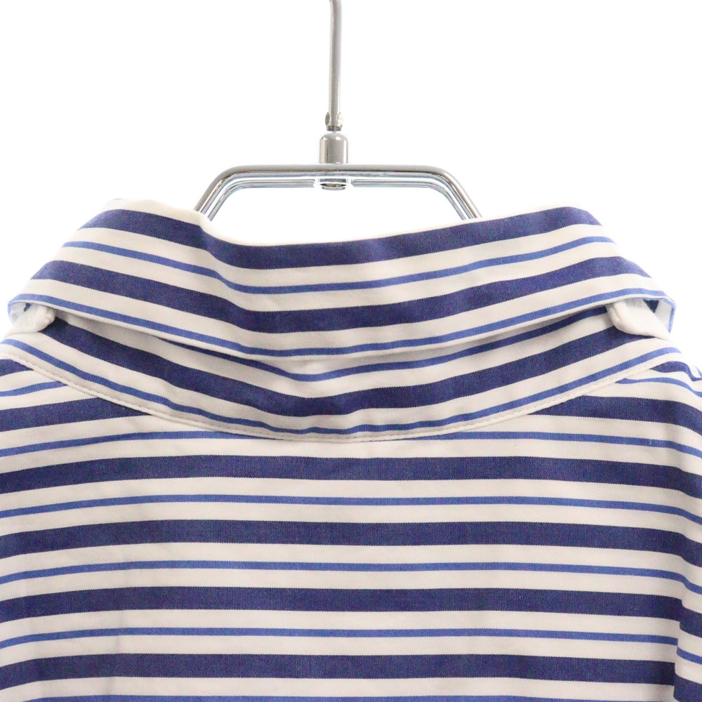 Sacai(サカイ) 20SS Layered Shirt Dress ストライプ柄 レイヤードデザイン 長袖シャツ ドレスシャツ ブルー/ホワイト レディース 20-04883