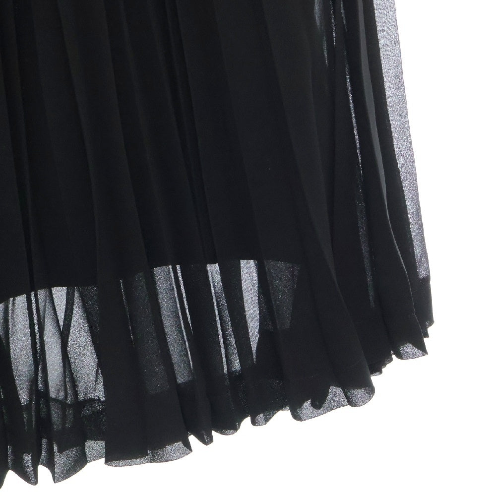 BLACK COMME des GARCONS(ブラックコムデギャルソン) 11AW シースルー プリーツ ミディアム フレアスカート ブラック レディース 1H-S005 AD2011