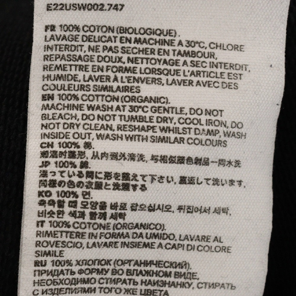 AMI Alexandre Mattiussi(アミアレクサンドルマテュッシ) 22SS ハートロゴ刺繍 クルーネック プルオーバースウェットトレーナー ブラック E22USW002.747