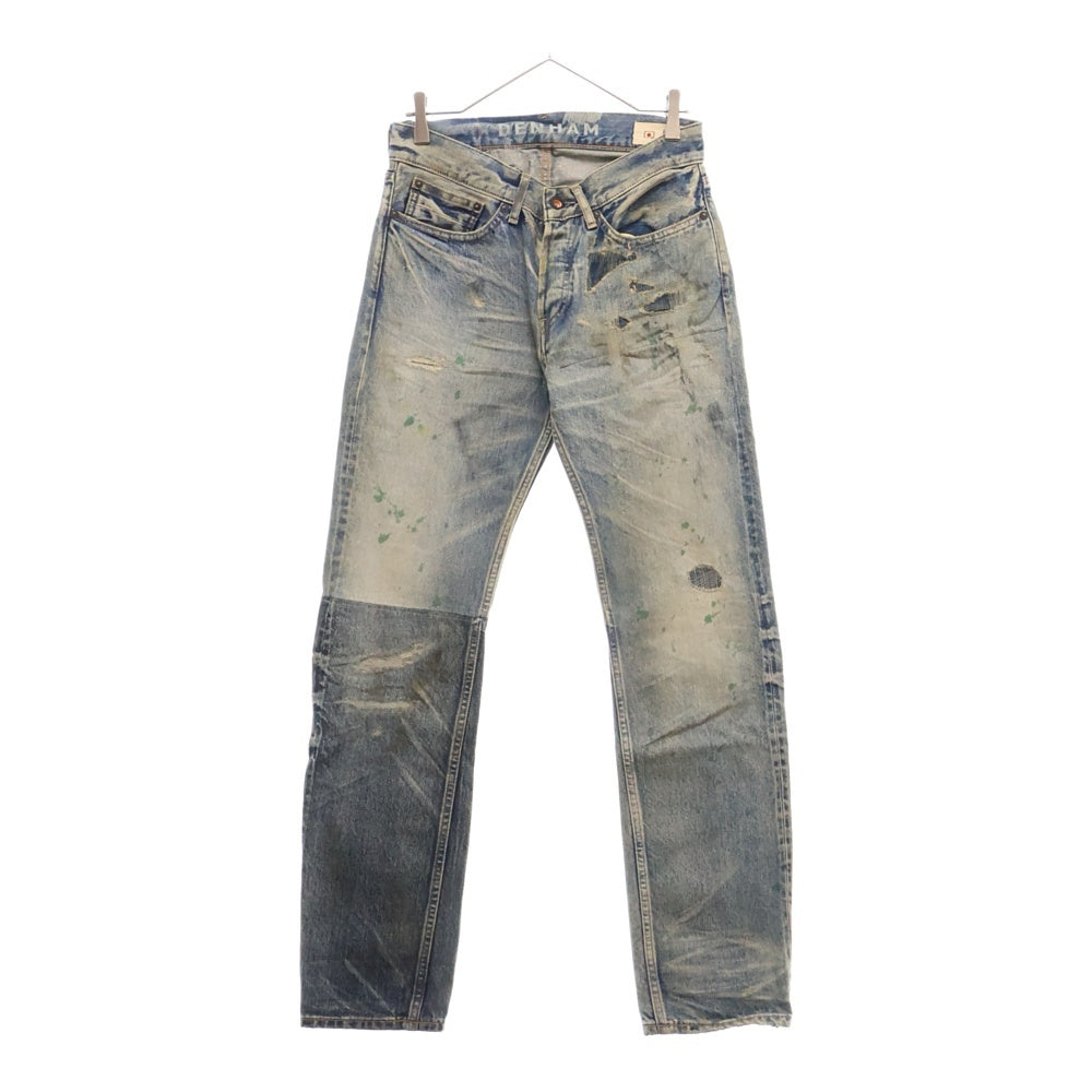 DENHAM(デンハム) GRADE SLIM JGV SLIM FIT ヴィンテージ加工 ボタンフライデニムパンツ インディゴ DM06010JGV