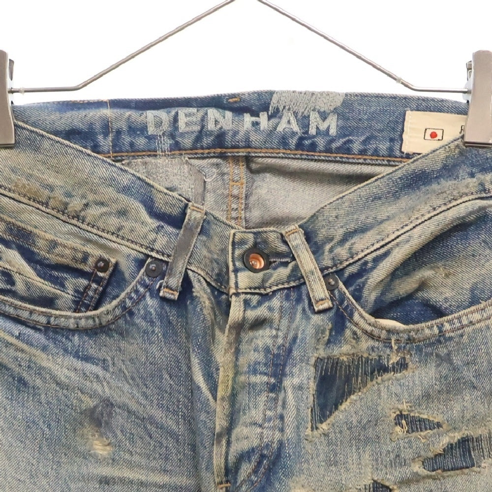 DENHAM(デンハム) GRADE SLIM JGV SLIM FIT ヴィンテージ加工 ボタンフライデニムパンツ インディゴ DM06010JGV
